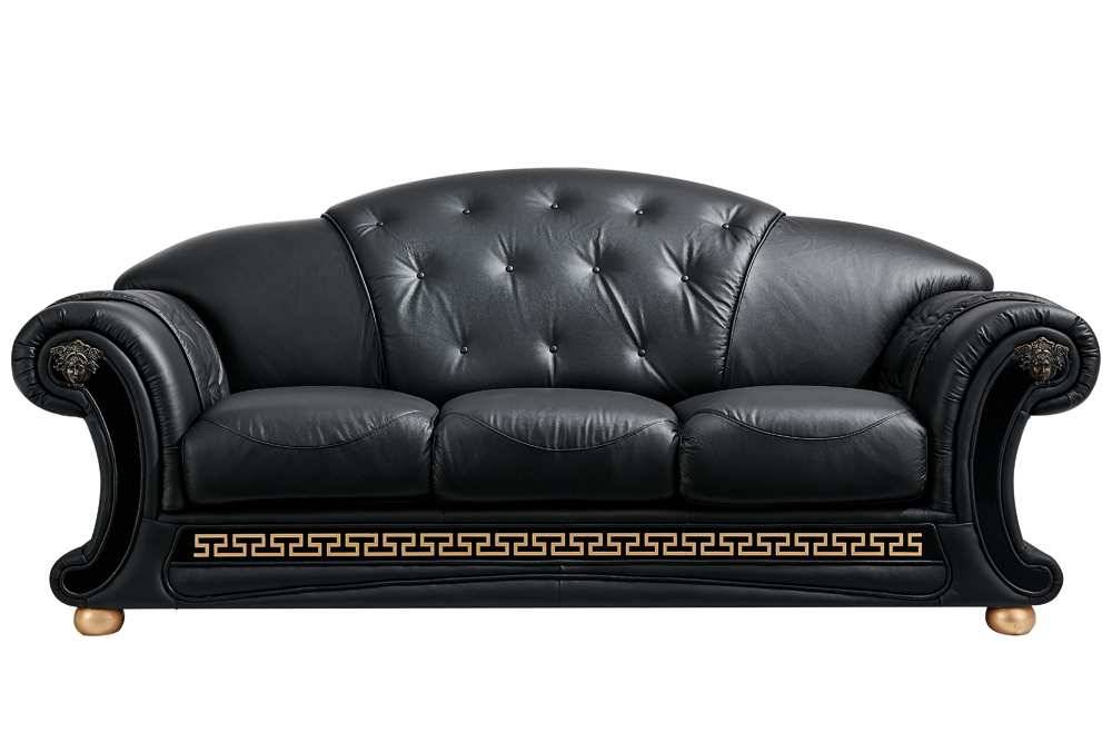 Кожаный диван Versace трёхместный, цвет 19#